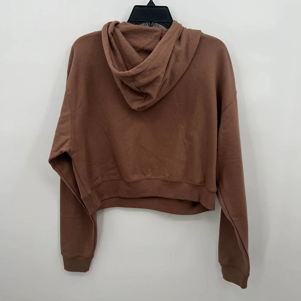 Hello Kitty by Sanrio Women's Brown Cropped Hooded Sweatshirt Size XL - Picture 3 of 3